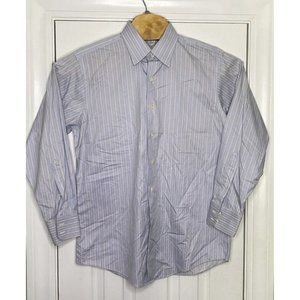 Brooks Brothers Makers And Merchants Mens Slim‎ Button Down Blue Stripes 16/33
